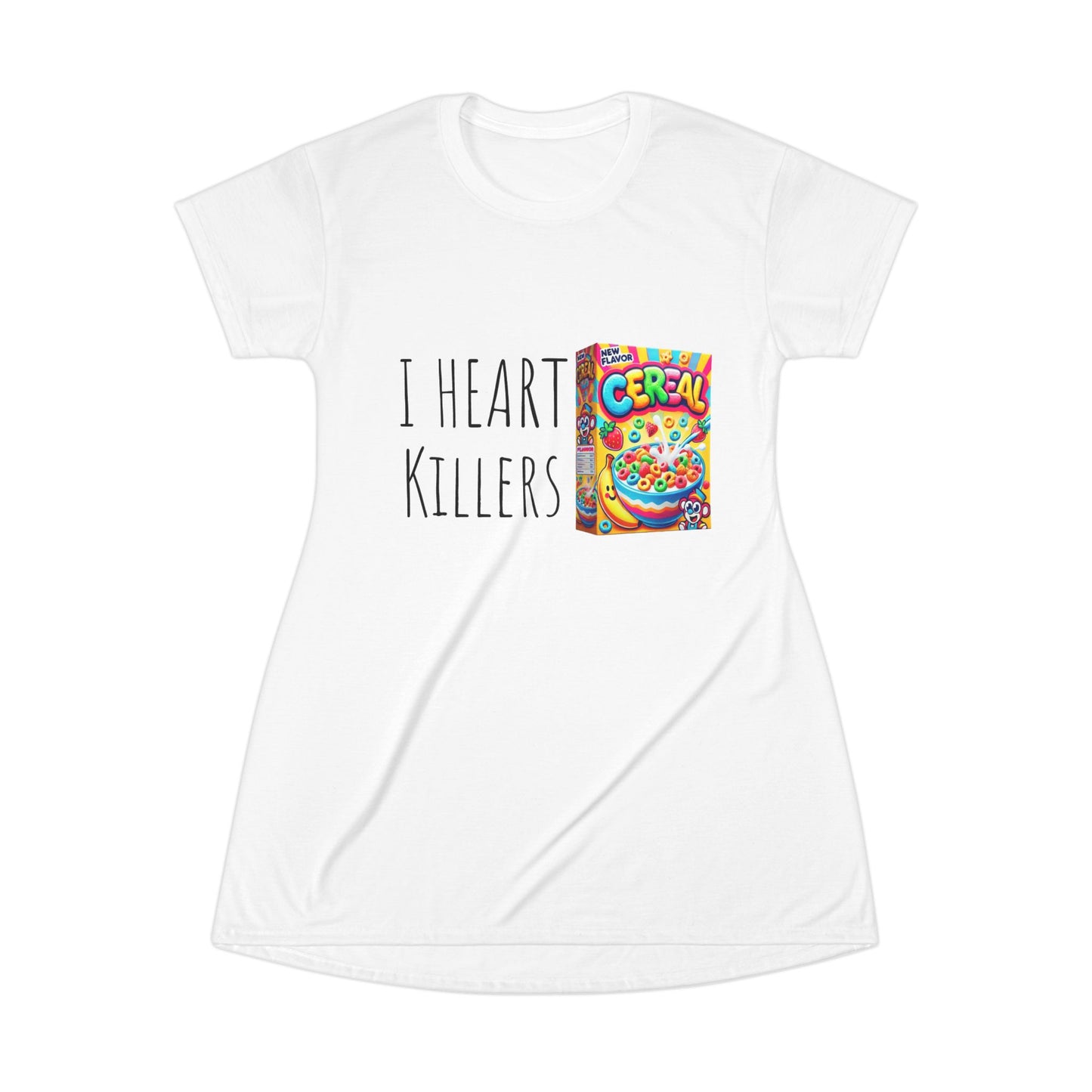 I HEART CEREAL KILLERS - T-Shirt Dress (AOP)