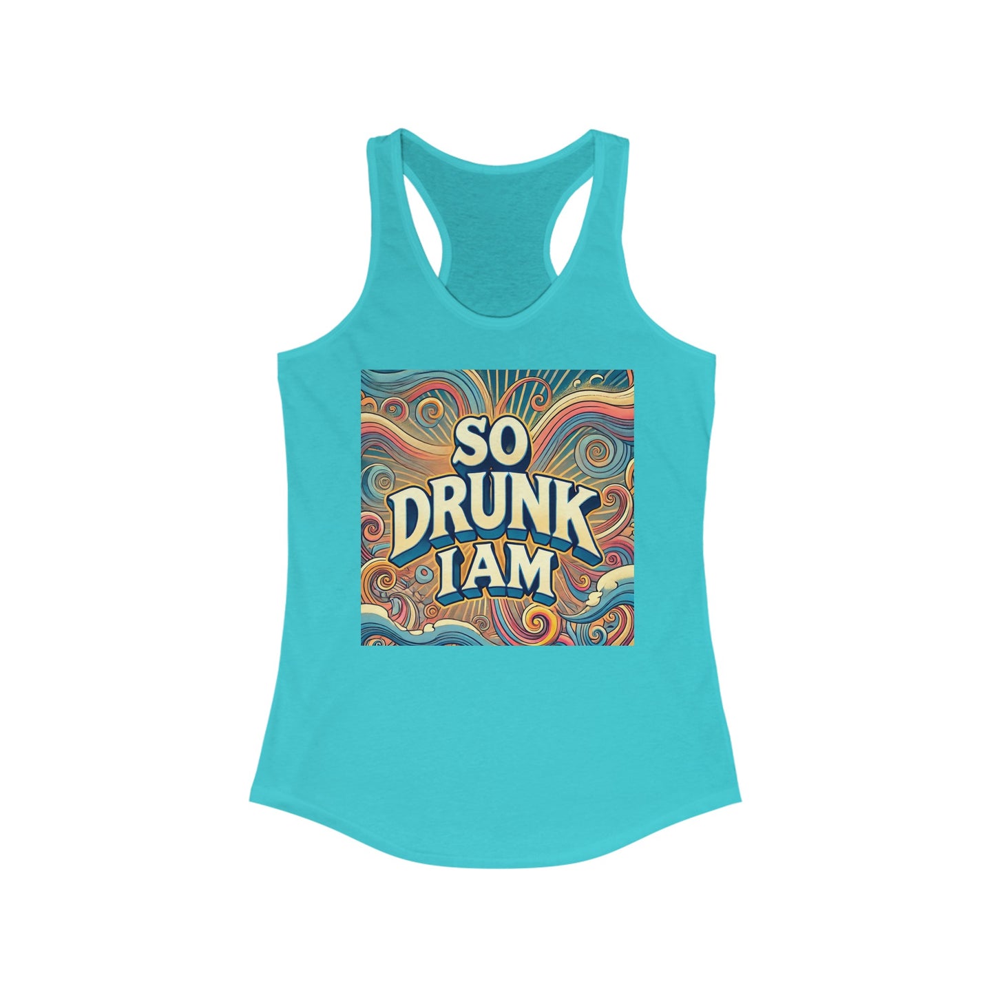 Camiseta de tirantes con espalda cruzada ideal para mujer - So Drunk I AM