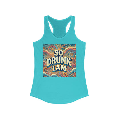 Camiseta de tirantes con espalda cruzada ideal para mujer - So Drunk I AM