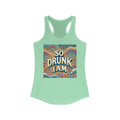 Camiseta de tirantes con espalda cruzada ideal para mujer - So Drunk I AM