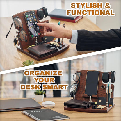 Handcrafted Multifunctional Organizer Station