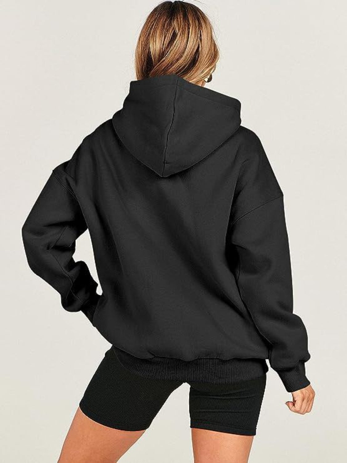 Dropped Shoulder Long Sleeve Hoodie