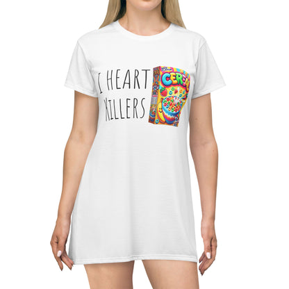 I HEART CEREAL KILLERS - T-Shirt Dress (AOP)