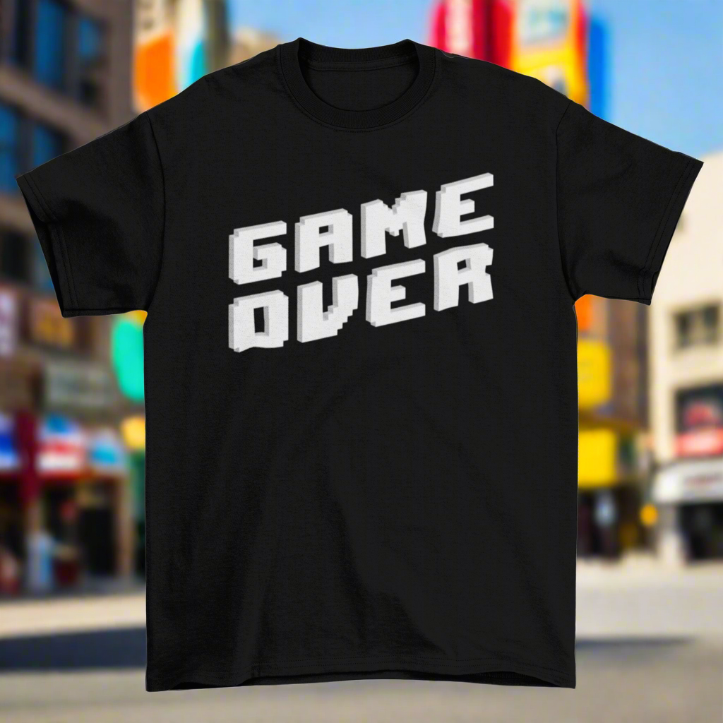 Camiseta unisex Gamer con el mensaje "Game Over"