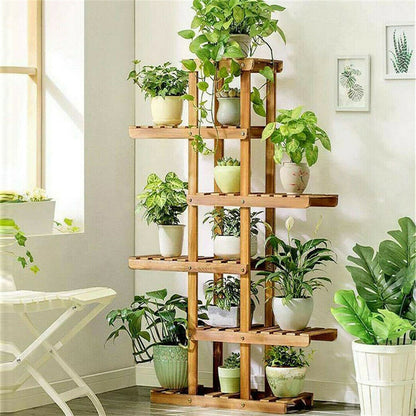 Stylish 6-Tier Wooden Plant Stand – Versatile Indoor & Outdoor Plant Display