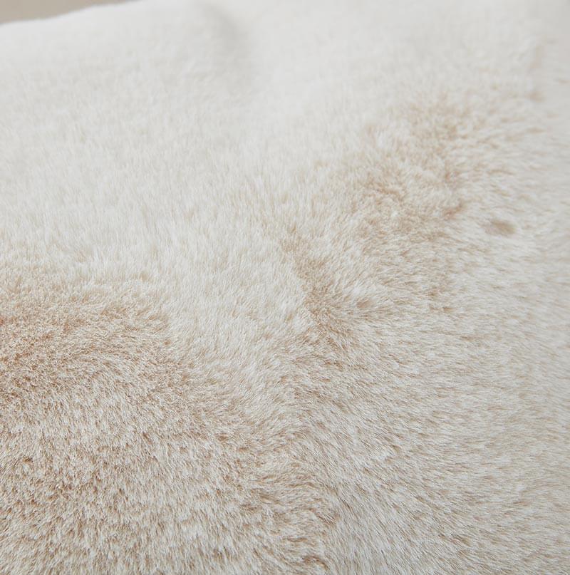 Agnes Luxury Beige Chinchilla Faux Fur Pillow