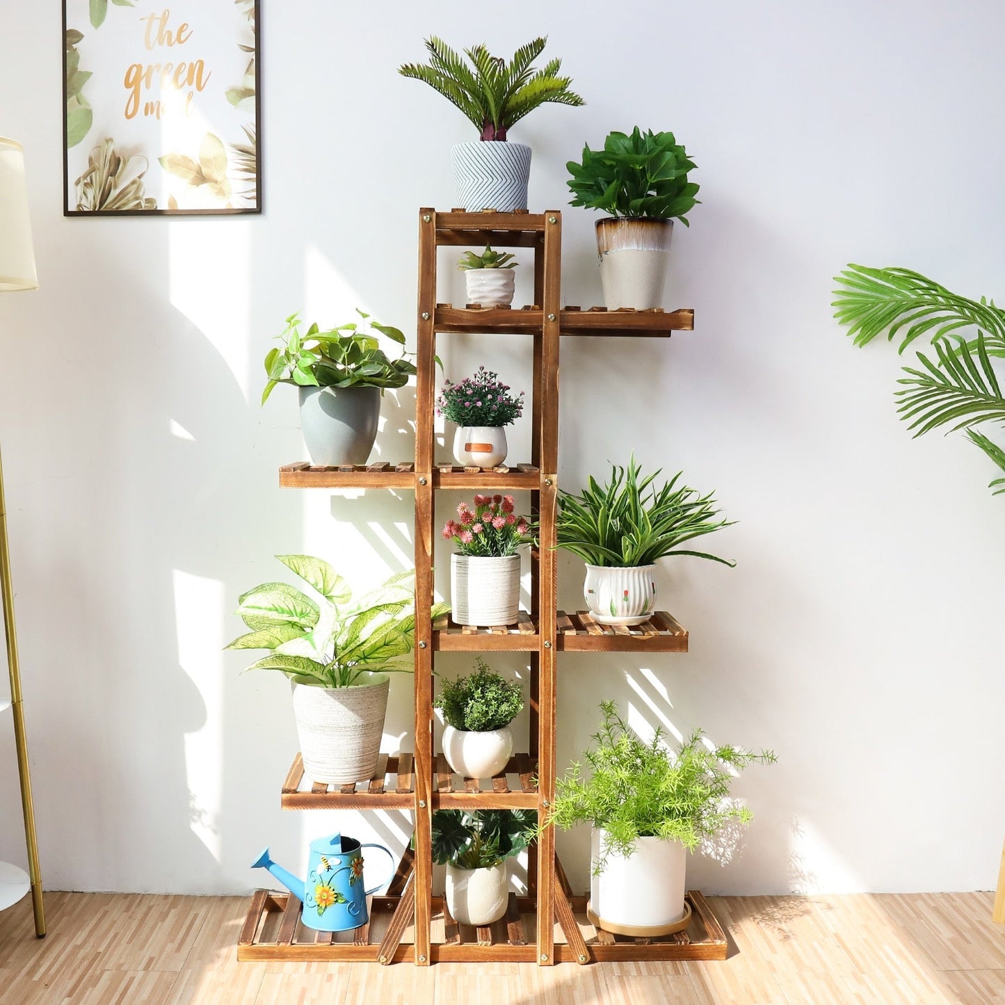 Stylish 6-Tier Wooden Plant Stand – Versatile Indoor & Outdoor Plant Display