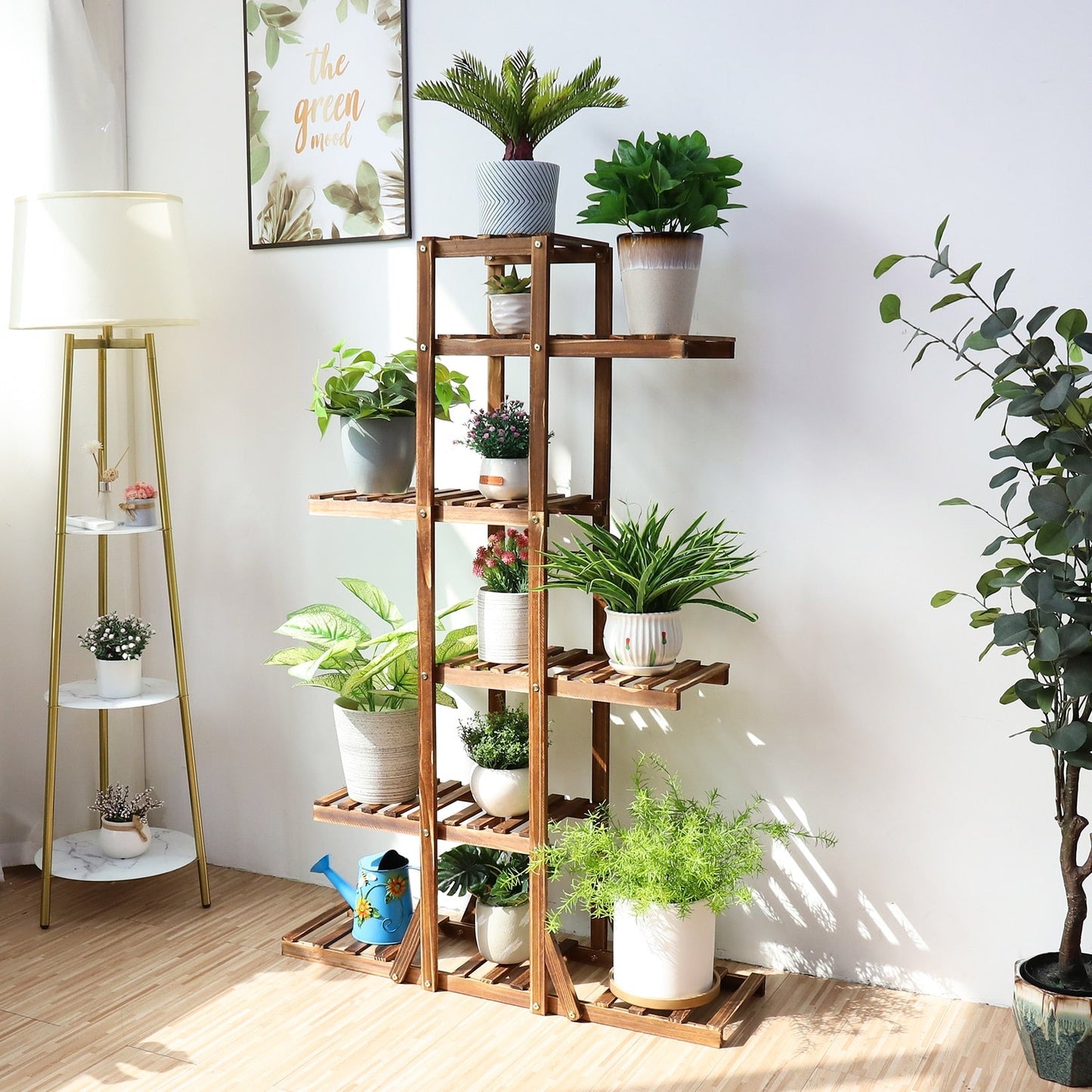 Stylish 6-Tier Wooden Plant Stand – Versatile Indoor & Outdoor Plant Display