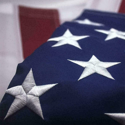 American Flag - Outdoor Heavy Duty Embroidered Stars with Brass Grommets | Fade Resistant & All-Weather UV Protection