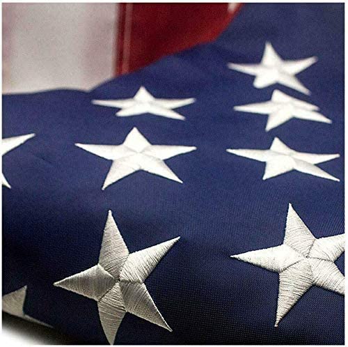 American Flag - Outdoor Heavy Duty Embroidered Stars with Brass Grommets | Fade Resistant & All-Weather UV Protection