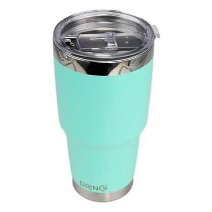 DRINCO® 30oz Insulated Tumbler Spill Proof Lid w/2 Straws (Teal)